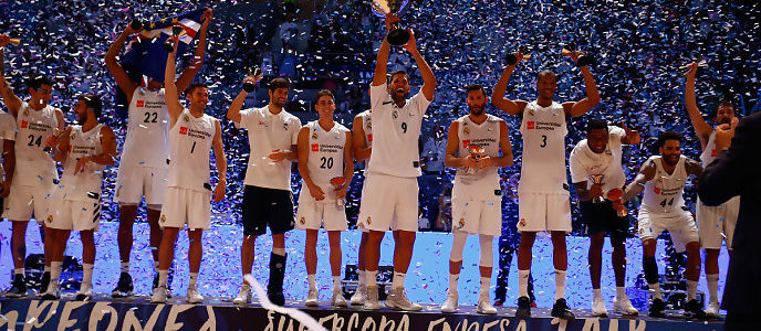Real Madrid, campeón Supercopa Endesa de baloncesto ACB, evento en Santiago de Compostela