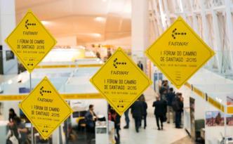 feria comercial en evento Fairway Forum del camino de santiago