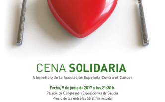 cartel cena solidaria aecc cáncer santiago