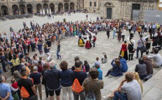 Flashmob en la Praza de Praterías de Santiago eventos congresos