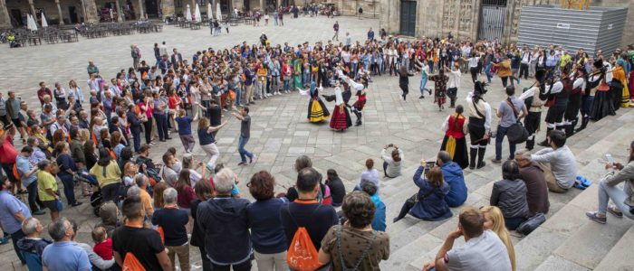 Flashmob en la Praza de Praterías de Santiago eventos congresos