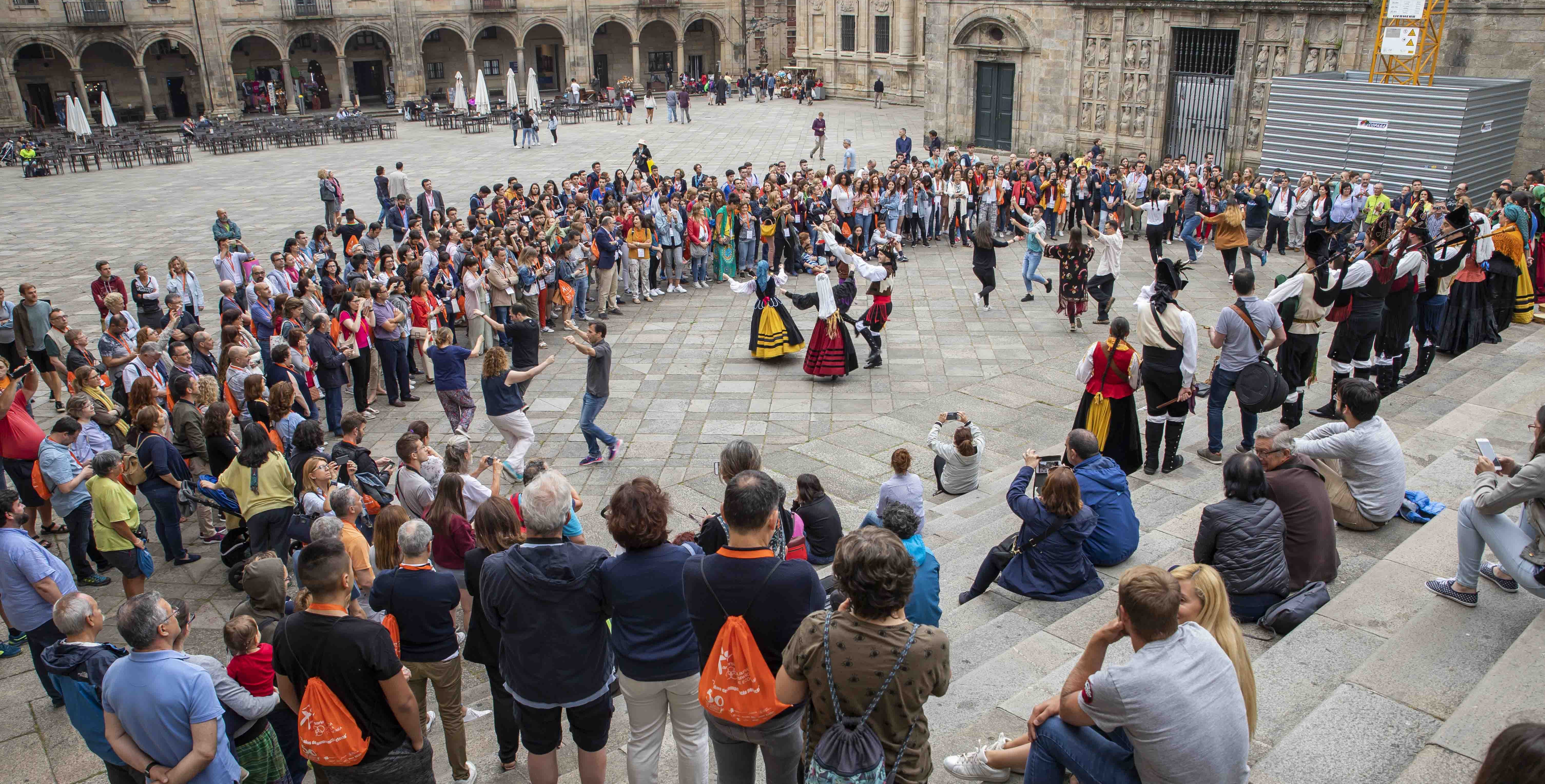 Flashmob en la Praza de Praterías de Santiago eventos congresos