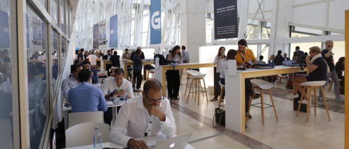 reuniones de trabajo en el evento conecta fiction, en Santiago