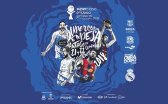 cartel de la supercopa endesa acb, evento en Santiago de Compostela