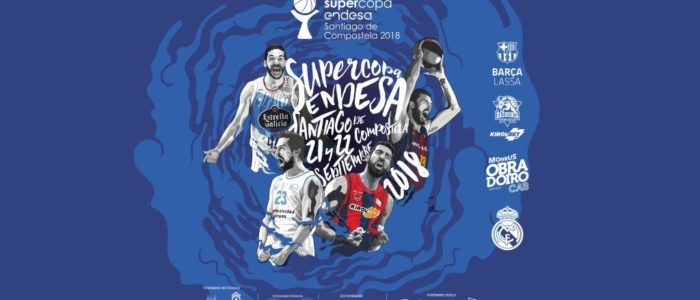 cartel de la supercopa endesa acb, evento en Santiago de Compostela