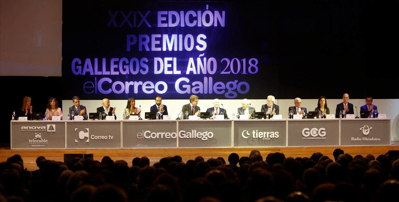 premios gallegos del año 2018 mesa presidencial en el Palacio de Congresos y Exposiciones de Galicia