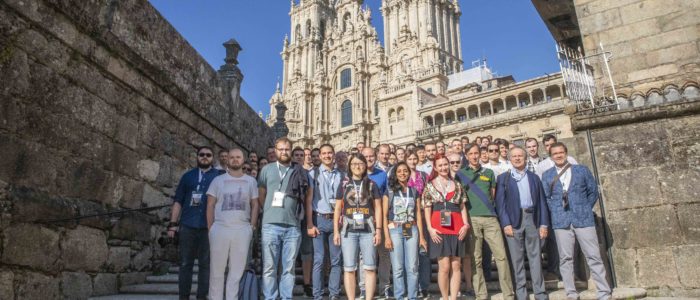 Congreso TWEPP 2019 en la Praza do Obradoiro de Santiago, Galicia