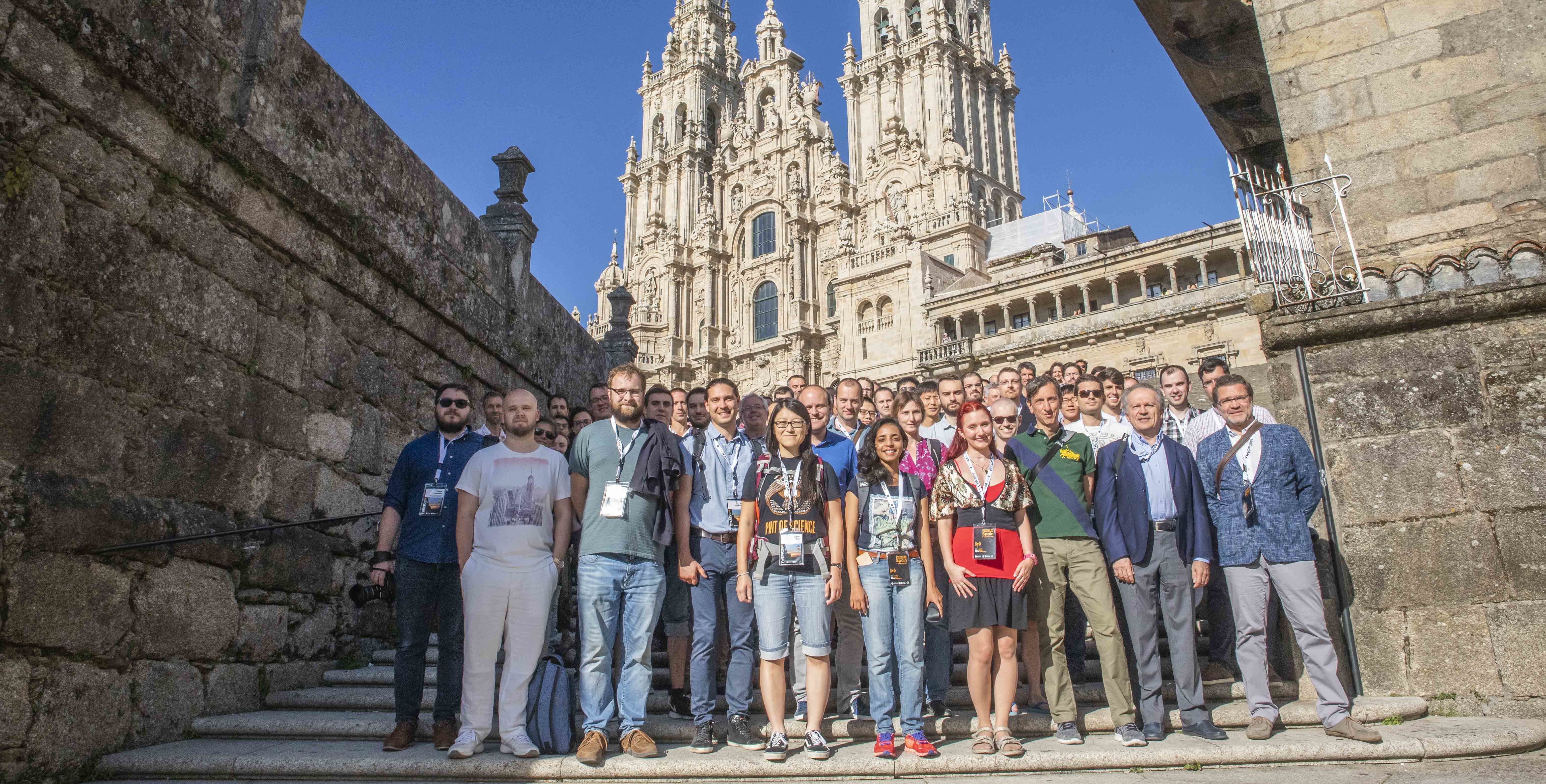 Congreso TWEPP 2019 en la Praza do Obradoiro de Santiago, Galicia