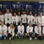 equipo de azafatas y personal auxiliar en un evento en Galicia, acontecimiento deportivo